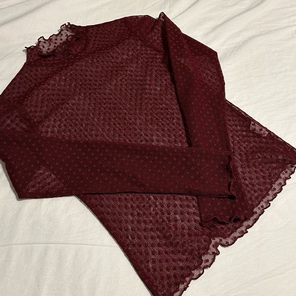 Red Mesh Long Sleeve - Picture 4 of 4